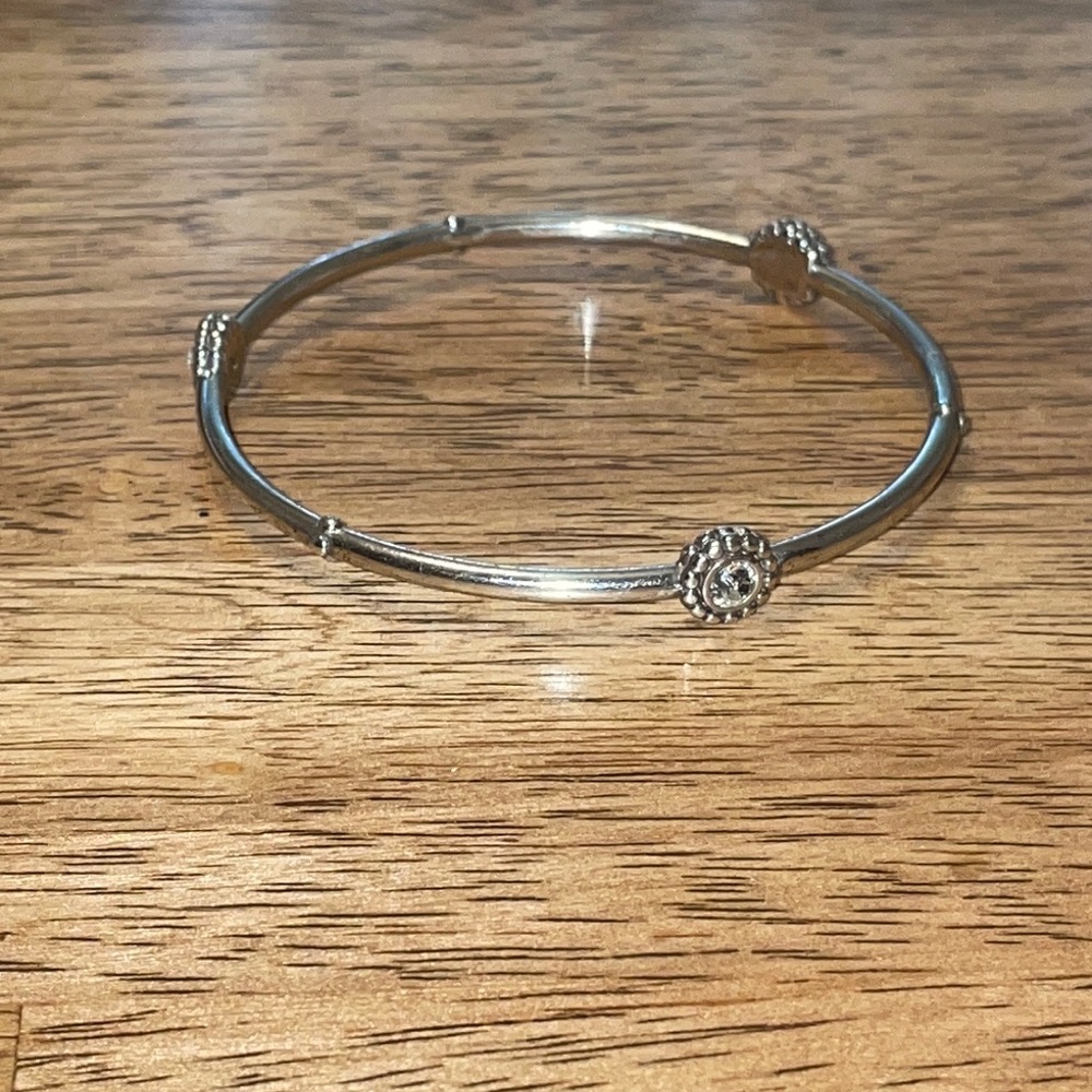 Vintage Brighton Silver CZ Bangle
